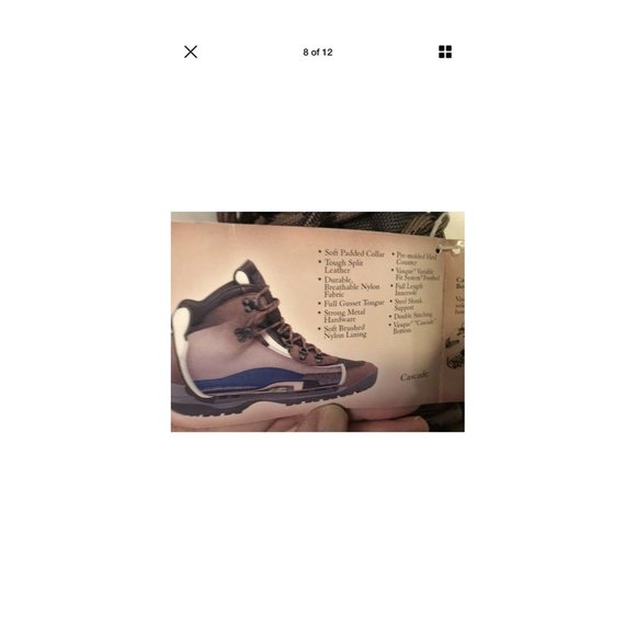 Rare Vasque 7201 Cascade Variable Fit System Hiking Boots SZ 8.5 Mens - Picture 10 of 12